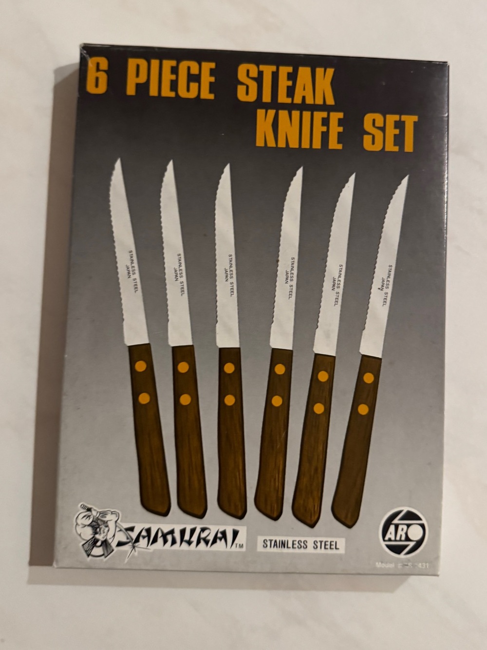 ARO Samurai Steak Knife 6pc Set Made in Japan